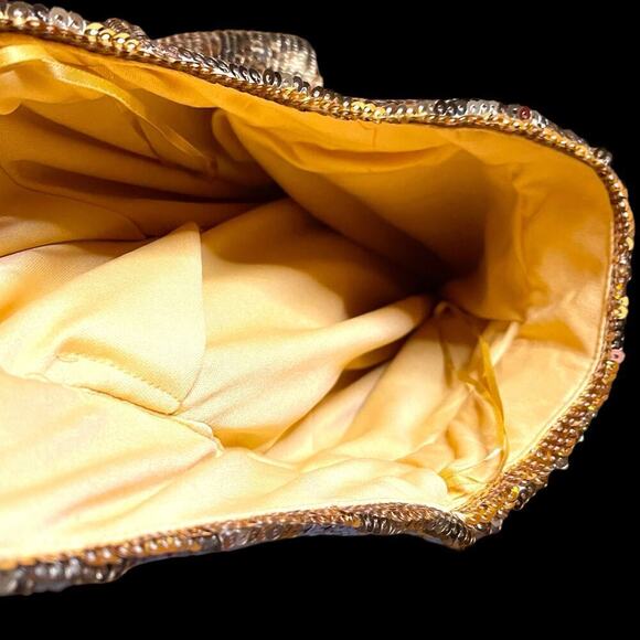 Mi Ami Skirt Womens Gold Sequin Size M - Picture 3 of 6